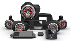 Rockford Fosgate RZR14-STG5 Stage 5 kit 2014+ Polaris RZRs: includes digital media receiver, four speakers, 5-channel amplifier, and 10" subwoofer