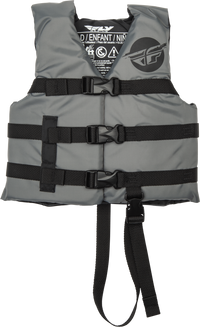 FLY RACING Child Flotation Vest Grey/Black - Part Number 221-30323