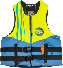 Neoprene Flotation Vest Blue/Hi Vis/Teal Xs