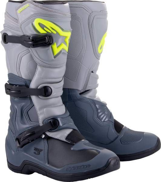 Alpinestars Tech 3 Boots - Dark Grey/Light Grey/Black - Size 11 - Part Number 2013018-9069-11