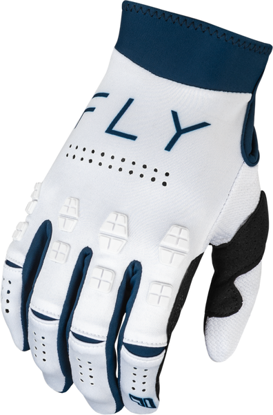 FLY RACING Evolution Dst Gloves White/Navy Large - Premium Protective Race Gloves