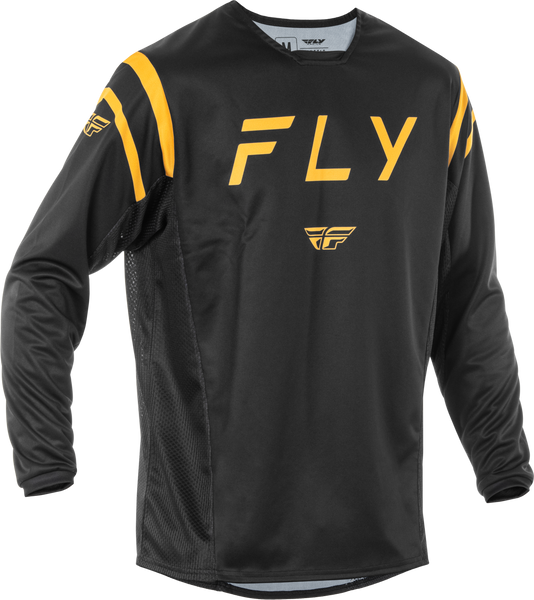 FLY RACING Kinetic Center Jersey Black/Gold Large