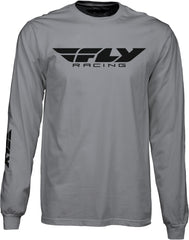 FLY RACING 352-4146S Fly Corporate Long Sleeve Tee in Grey - Small