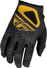 FLY RACING Youth Kinetic Center Gloves Black/Gold 378-510YS