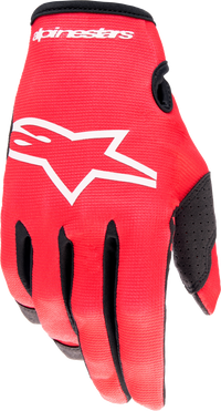 Alpinestars Radar Gloves Mars Red/White Small - Part Number 3561823-3120-S