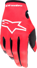 Alpinestars Radar Gloves Mars Red/White 2x - Lightweight Comfort and Control