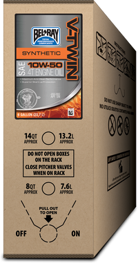 BEL-RAY V Twin 4t Full Synthetic Engine Oil 10W50 - 6 Gallon Bib