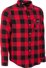 FLY RACING Fly Tek Flannel Shirt - Red/Black Large (Part Number: 354-6392L)