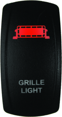 DragonFire Racing Lighted Switch Grill Light On/Off Red