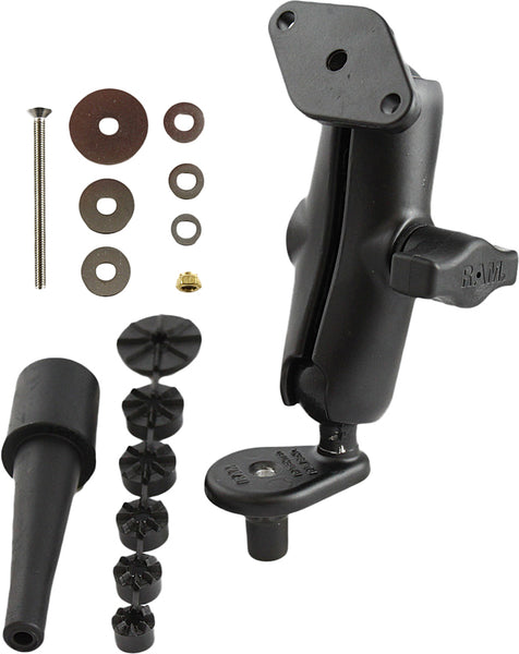 RAM Fork Stem Double Socket Arm with Diamond Base Adapter - RAM-B-176