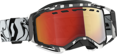 SCOTT Prospect Goggle Snow Cross LS Marble Black/White with LS Red Chrome - Part No. 278603-7082341