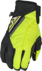 FLY RACING 371-05207 Black/Hi Vis Gloves * Size 07