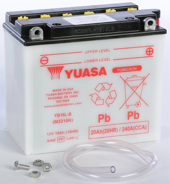 Yuasa YUAM2216K Battery YB16L-B Conventional - High Cranking Power