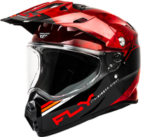 FLY RACING Trekker Kryptek Conceal Helmet Red/Black XS - ECE/DOT Approved