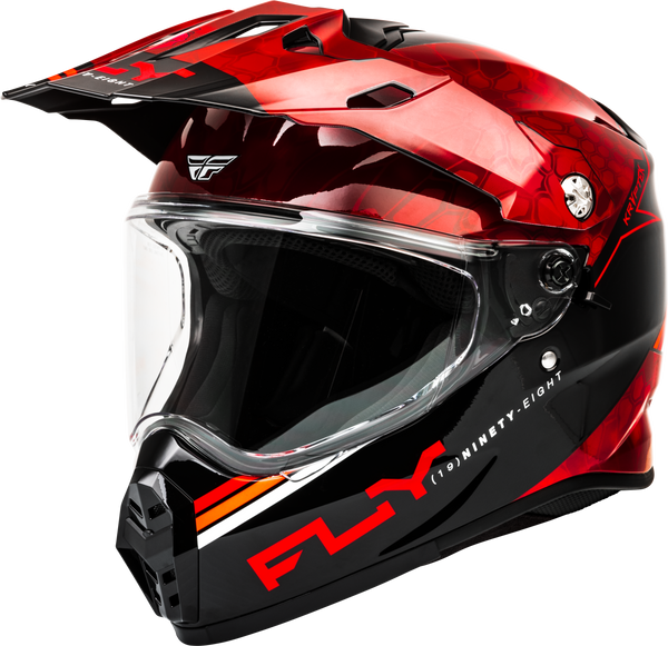 FLY RACING Trekker Kryptek Conceal Helmet - Red/Black, Large - Part Number 73-7029L