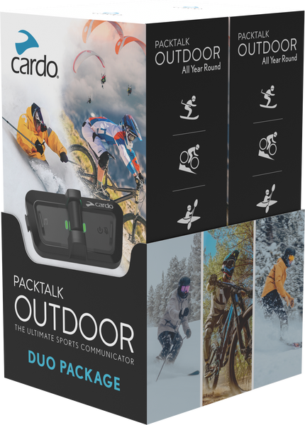 CARDO Packtalk Outdoor Duo Black SP000101 - Hands-Free Intercom System