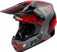 FLY RACING Formula Cp Slice Helmet Grey/Red/Black Large - Part 73-0051L