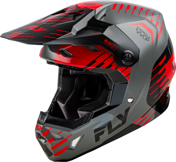 FLY RACING Formula Cp Slice Helmet Grey/Red/Black Large - Part 73-0051L