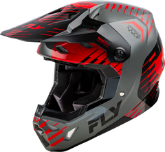 FLY RACING Formula Cp Slice Helmet Grey/Red/Black Large - Part 73-0051L