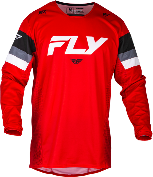 FLY RACING Kinetic Prix Jersey Red/Grey/White Medium - Ultimate Comfort and Performance