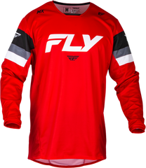 FLY RACING Kinetic Prix Jersey Red/Grey/White Medium - Ultimate Comfort and Performance