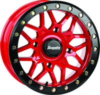 DragonFire Racing Typhon Wheel 14X7 4/137 5+2 +10 Machined Red