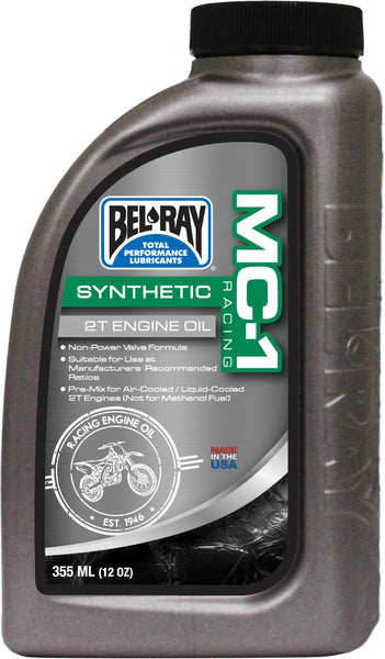 Bel-Ray 99400-B355 MC 1 Full Synthetic 2T Engine Oil - 12.8oz