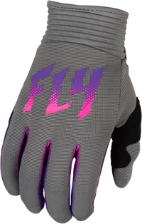 FLY RACING Youth F 16 Gloves Grey/Pink/Purple 377-210YS