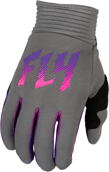 FLY RACING Youth F 16 Gloves Grey/Pink/Purple 377-210YL