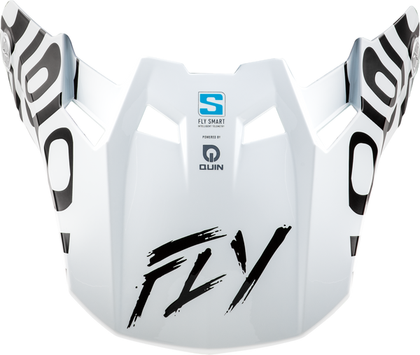 FLY RACING Formula S Carbon Abyss Visor in White/Black - Part No. 73-4484