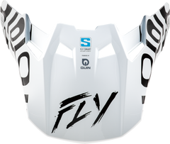 FLY RACING Formula S Carbon Abyss Visor White/Black Md/Lg - Premium Helmet Accessory