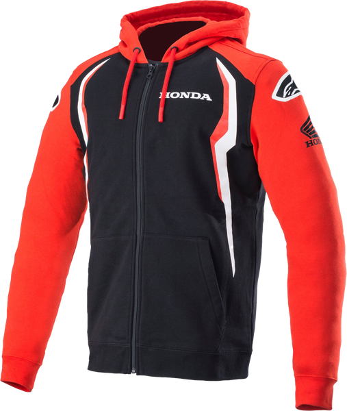 Alpinestars Honda Zip Hoodie Red/Black Small - Stylish and Comfortable