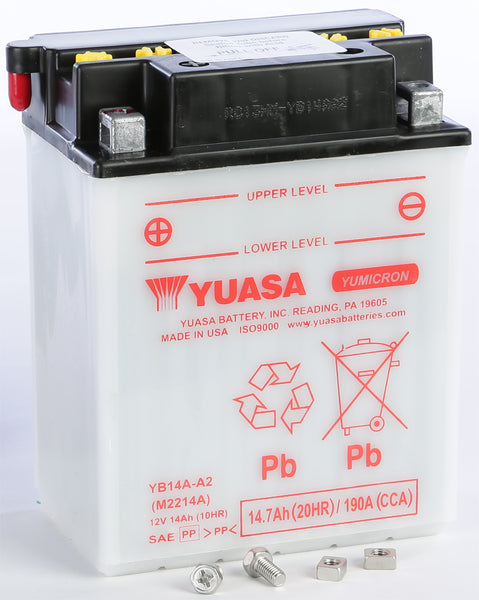 YUASA YUAM2214AIND Battery YB14A-A2 Conventional