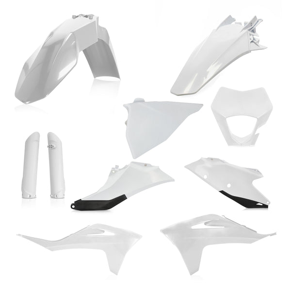 ACERBIS Full Plastic Kit Gas White/Black - Part Number 2872811035