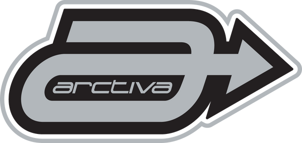 ARCTIVA 'a' Logo Decal - Black/Silver - 50 Pack 4320-0464