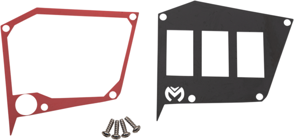 MOOSE UTILITY Dash Plate - Red 100-5068-PU for RZR Accessories