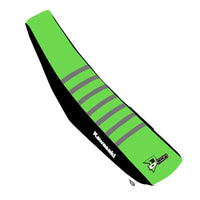 D-COR Kxf250/450 Black/Green Grey Ribs Seat Cover - Part Number 30-20-462