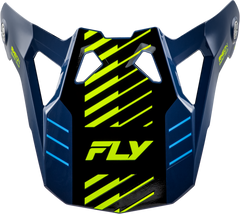 FLY RACING Formula Cp Slice Visor Navy/Hi Vis/White Yl S - Part 73-0056