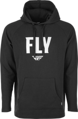 FLY RACING Weekender Pullover Hoodie Black/White 2X - Comfortable Fleece