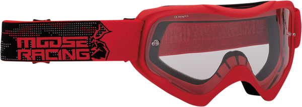 MOOSE RACING Qualifier Goggles - Agroid - Red - Clear 2601-2654