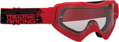 MOOSE RACING Qualifier Goggles - Agroid - Red - Clear 2601-2654