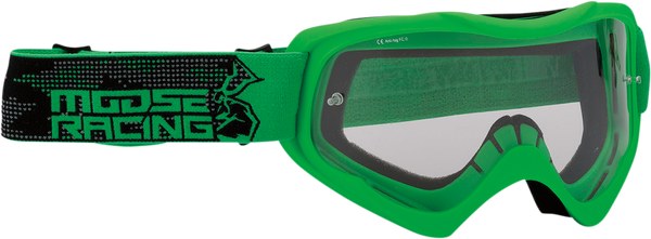 MOOSE RACING Qualifier Goggles - Agroid - Green - Clear - Part Number 2601-2655