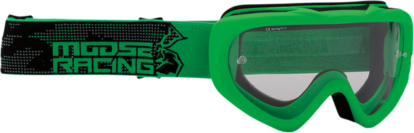 MOOSE RACING Youth Qualifier Goggles - Agroid - Green - Clear 2601-2662