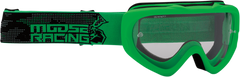 MOOSE RACING Youth Qualifier Goggles - Agroid - Green - Clear 2601-2662