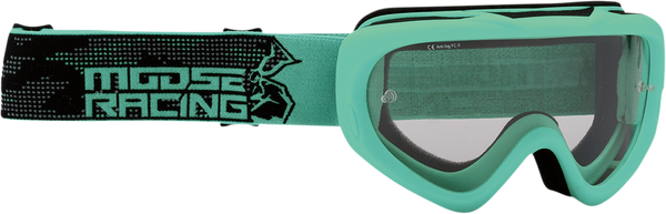 MOOSE RACING Youth Qualifier Goggles - Agroid - Mint - Clear (Part Number: 2601-2664)