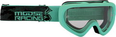 MOOSE RACING Youth Qualifier Goggles - Agroid - Mint - Clear (Part Number: 2601-2664)