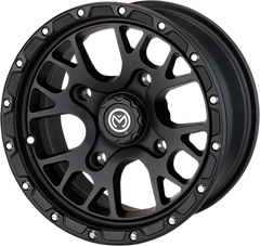 MOOSE UTILITY 545MO147110SB54 Wheel - 14x7 Black for Front/Rear with 4/110 Bolt Pattern