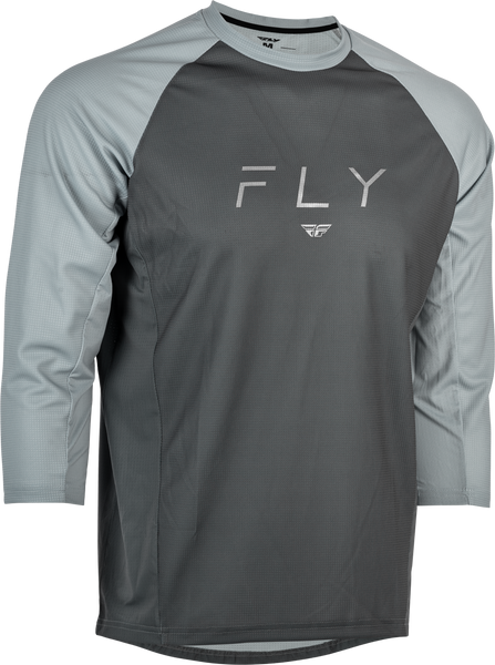 FLY RACING Ripa 3/4 Sleeve Jersey Grey/Light Grey 2X - High Performance Riding Gear