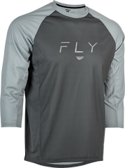 FLY RACING Ripa 3/4 Sleeve Jersey Grey/Light Grey 2X - High Performance Riding Gear