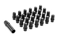 Rough Country | M12 x 1.5 Lug Nut Set of 24 | Black | Closed End | Extended Thread | 121524BLET